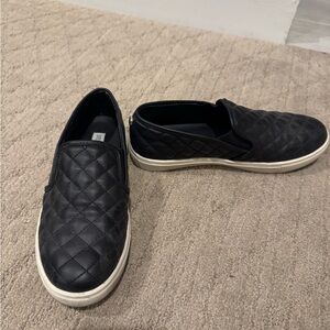 Black Quilted Slip-On Women’s Shoes